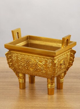 铜鼎摆件双龙盛鼎擦黑铜鼎方鼎开业礼品工艺品定制