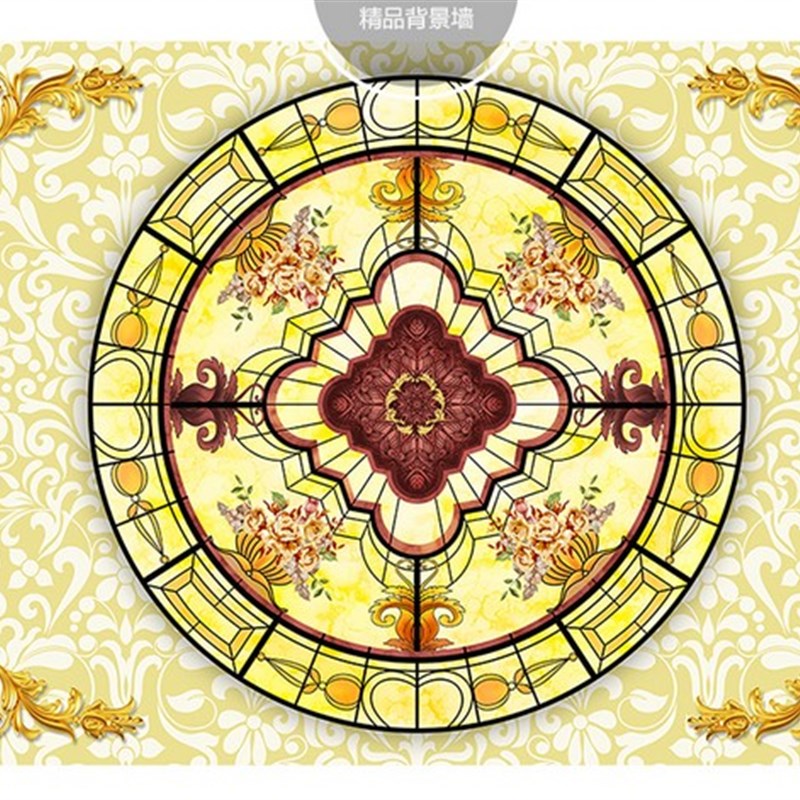 X0712欧式天顶集成吊顶效果图壁画欧式吊顶壁画墙纸背景墙