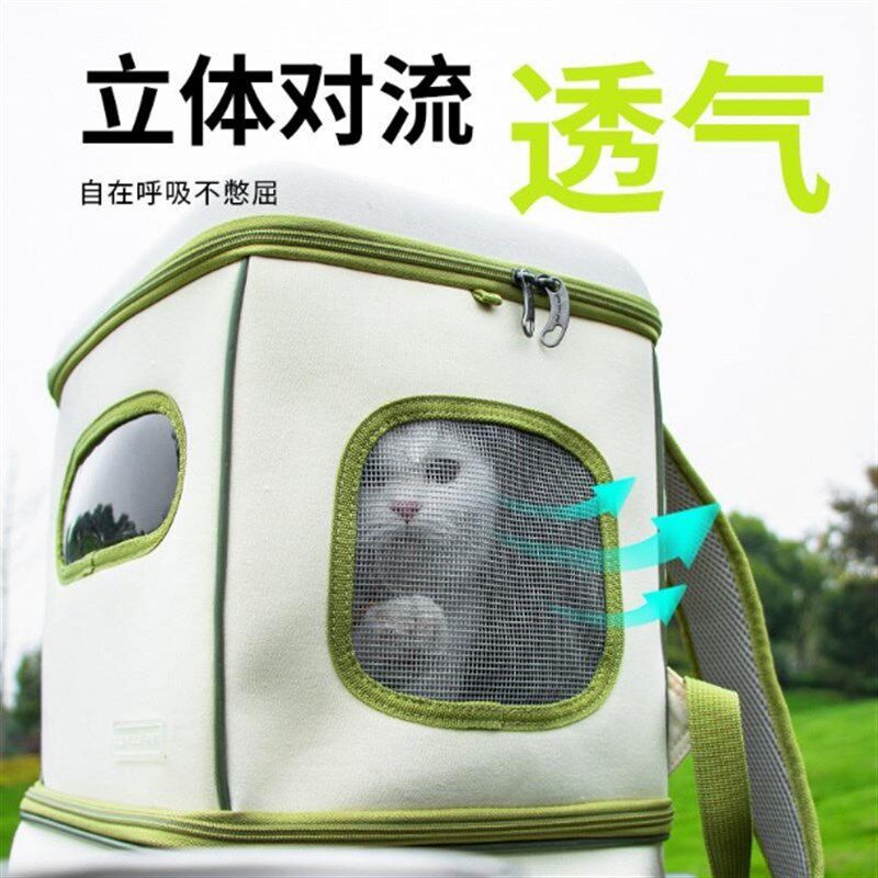 帆布折叠宠物拉杆包可分离猫砂盆防水牛津布猫包可折叠宠物拉杆箱