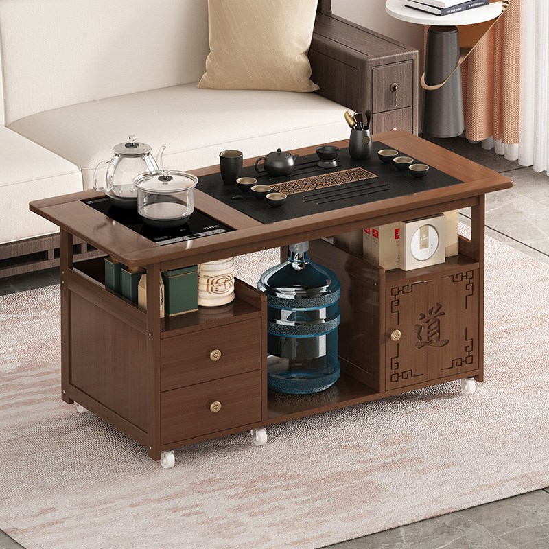 边几可移动茶桌家用茶几非实木茶具茶台一整套客厅侧边柜2024新款