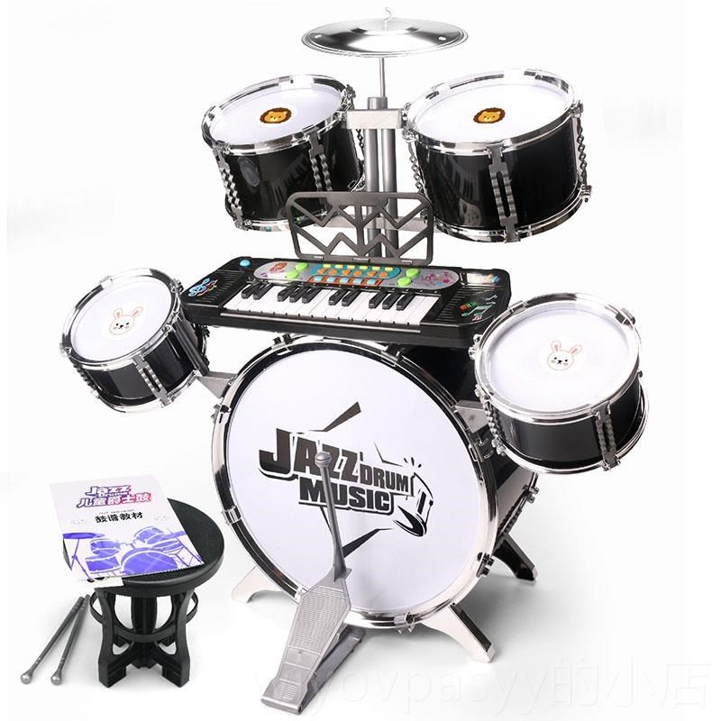 儿打童器架子鼓玩具初者学宝宝男女孩超大号击乐敲打鼓钢琴3-