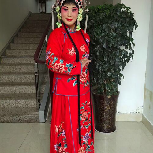 豫剧抬花轿大红袄裙裤小衣包周凤莲坐轿七奶N奶服装戏装花旦衣戏