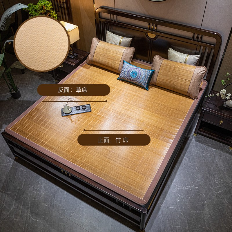 竹席双面1.8床定做不折叠1.5m直筒定制1.H3夏季1.1草席1.2学生宿