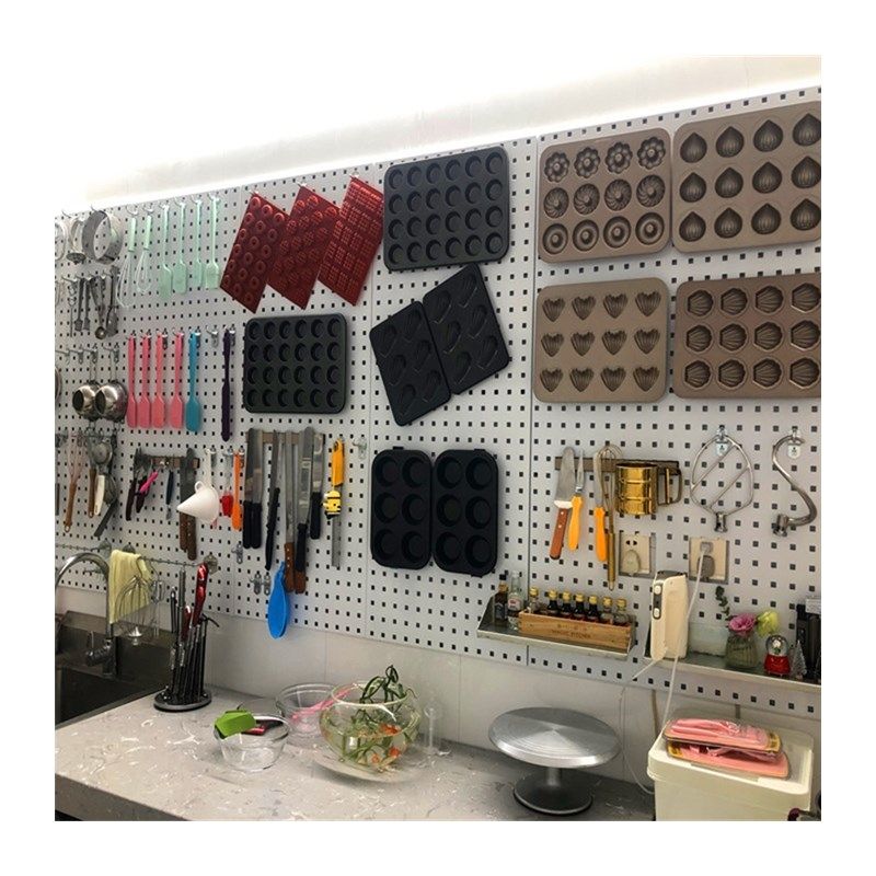 新款烘焙工具整理架洞洞板收纳架方孔工具挂板挂架挂钩工具墙壁置
