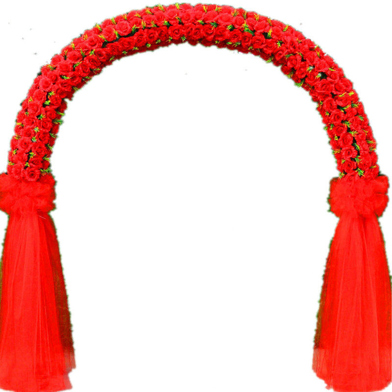 花拱门婚庆道具绢花拱门全花花门开业庆典活动花门婚礼拱门新款花