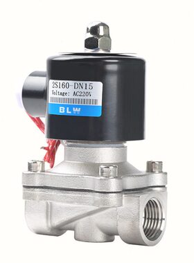 甄选2S不锈钢电磁阀常闭型2S250-25AC220V开关控制水阀2S150-15DC