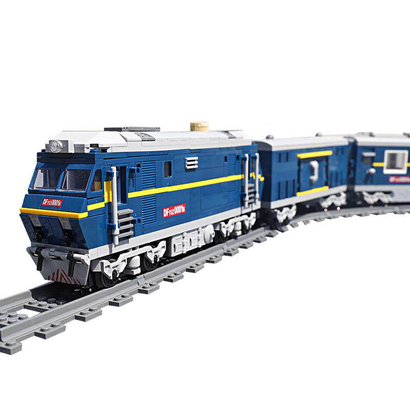 积木车轨道电动颗FrzBcqrR拼玩具益智装儿童小火粒拼插拼图拼搭十