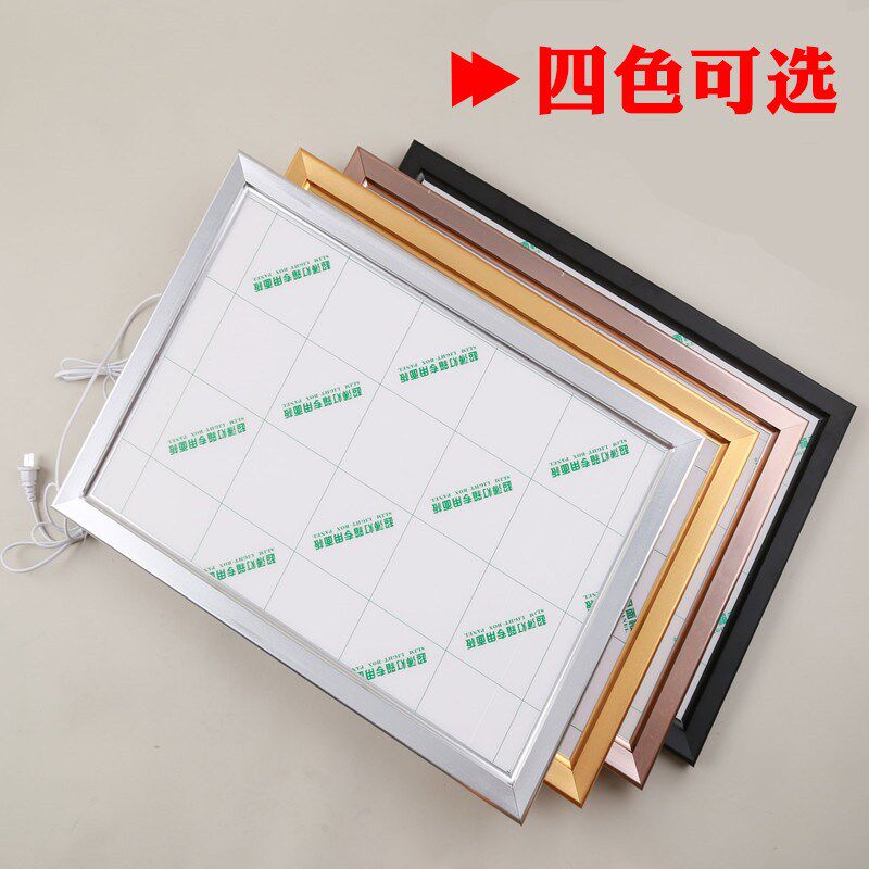 定做四边开启式单双面超薄灯箱y广告牌UV软膜灯箱卡布磁吸灯箱定