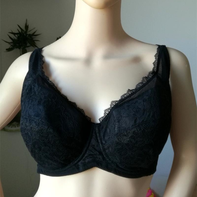 大码内衣女胖mm聚拢调整型收副乳大胸显小L文胸全罩杯大号薄款胸