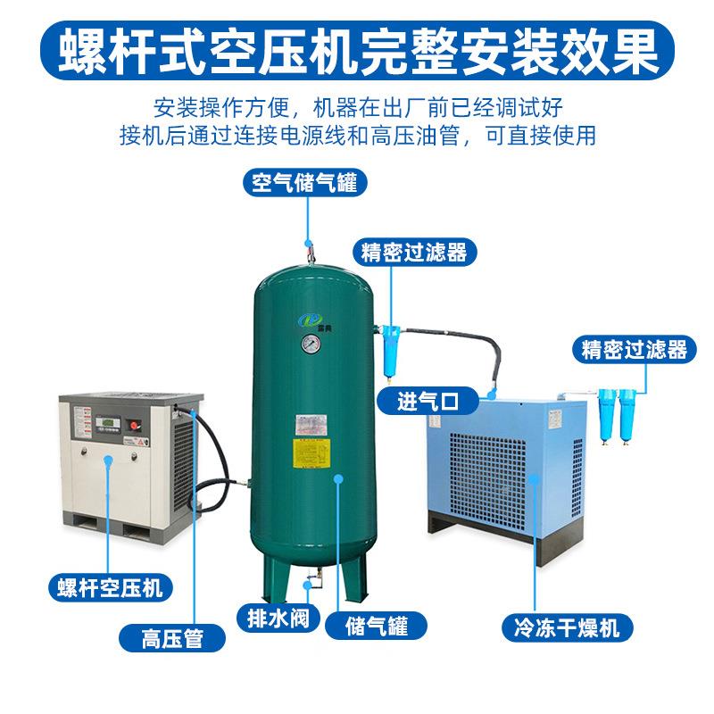 永磁变频业螺杆空压机二合一静DP音用工级船激光切割压缩机设备