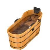 甄选泡澡木桶大人全身洗澡桶家用实木泡澡桶大号汗蒸桶养生加厚木
