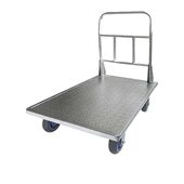 甄选平板车手推车拉货搬运车加厚钢板小推车搬货仓库工厂拖车重型