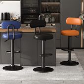 甄选吧台椅脚凳轻奢级感酒吧椅子家用升降凳子收银前台商用吧凳