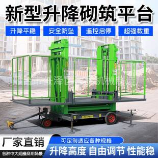 厂家直销移动式工地上砖机砌筑抹灰升降平台液压电动提升机升降机