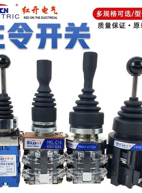 红开十字开关主令HKCPA-C22/24R自锁复位HKB-201 41Y04四换向摇杆