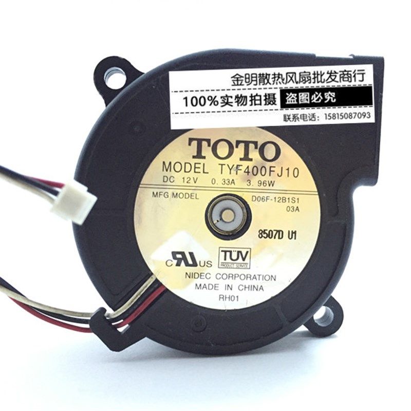 原装TOTO 6025 12V 0.33A TYF400FJ10 D06F-12BS1 投影机散热风扇