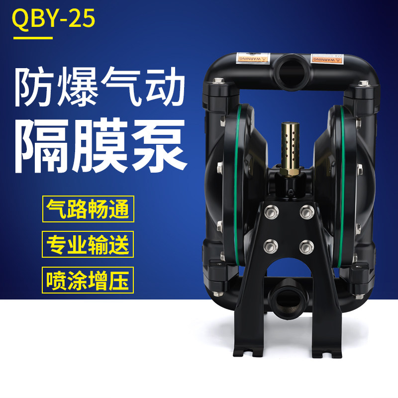 1寸气动隔膜泵喷漆泵油墨泵胶水泵自吸泵DN25铝合金大流量化工泵