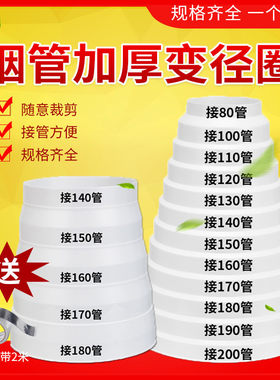 抽油烟机排烟管大小头排风管转换接口转换器万能圈变径圈80100200