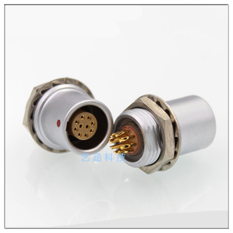 EHG 0B 1B 2- 5 6 7 8 9 10 12 14 16芯航空插座内螺母安装M9/M12