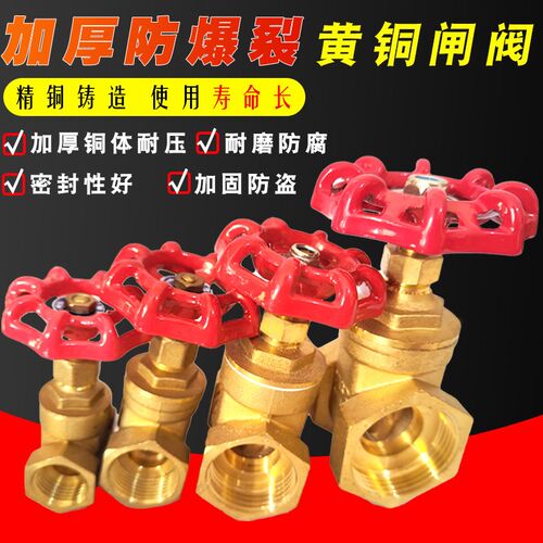 阀门开关磁性锁闭阀红扳手4分6分红闸阀自来水表前开关供暖地热力