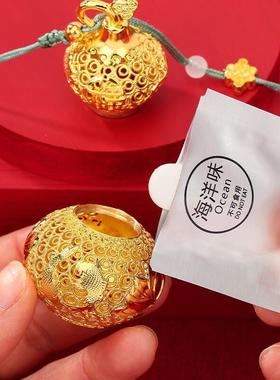 黄铜花丝葫芦摆件福禄挂饰家居桌面迷你镂空开口铜葫芦工艺品挂件