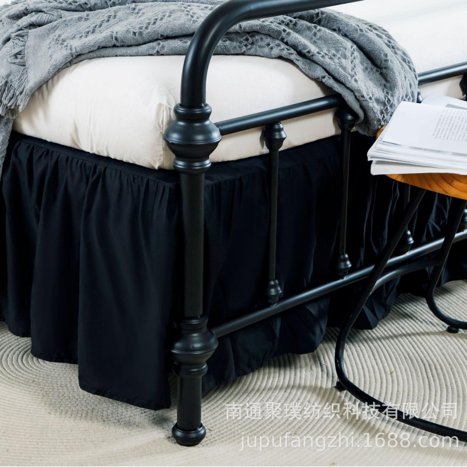 爆款货源家纺热销热销速卖通wish纯色磨毛开角床裙Bed Skirt