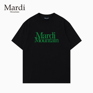 官方旗舰店 Mardi Mountain韩国正品2026春新款黑白纯棉短袖女t恤