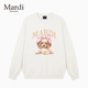2026春款 官方旗舰店Mardi Mountain韩国正品 印花套头圆领女卫衣
