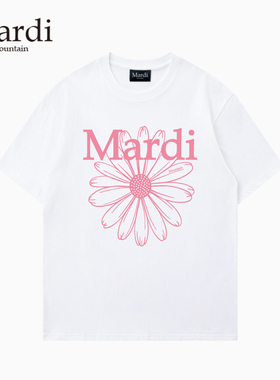官方旗舰店 正品Mardi Mountain小雏菊2025韩国新款纯棉短袖女t恤