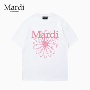 官方旗舰店 正品Mardi Mountain小雏菊2026韩国新款纯棉短袖女t恤