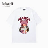 Mardi Mountain韩国正品 2026春夏款 官方旗舰店 黑白纯棉短袖 女t恤
