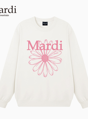 官方旗舰店Mardi Mountain韩国正品秋冬款小雏菊花套头长袖女卫衣