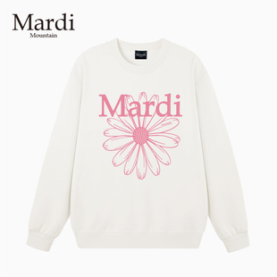 官方旗舰店Mardi Mountain韩国正品秋冬款小雏菊花套头长袖女卫衣