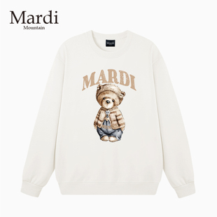 官方旗舰店Mardi Mountain韩国正品2026春款印花套头圆领女卫衣