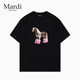 Mardi Mountain韩国正品 2026夏新款 官方旗舰店 黑白纯棉短袖 女t恤