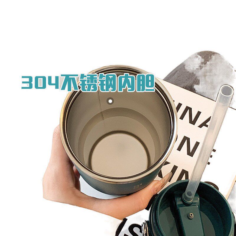 冰霸杯大容量保温杯女高颜值吸管水杯网J红奶茶咖啡车载不锈钢益