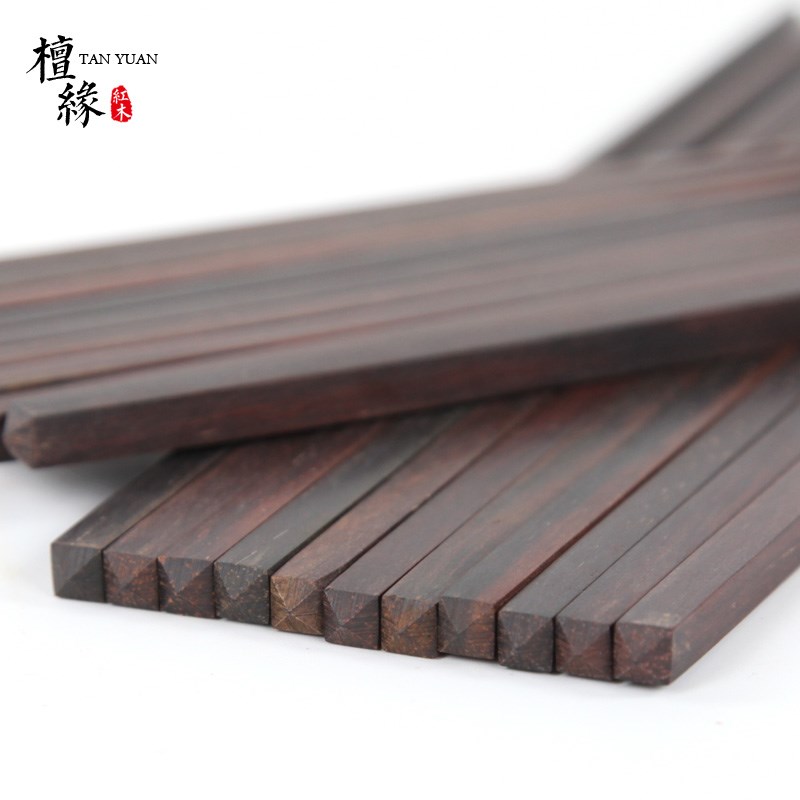 红木质筷子天然老红木大红酸枝原木无漆无蜡家用餐具厨房Y餐具10
