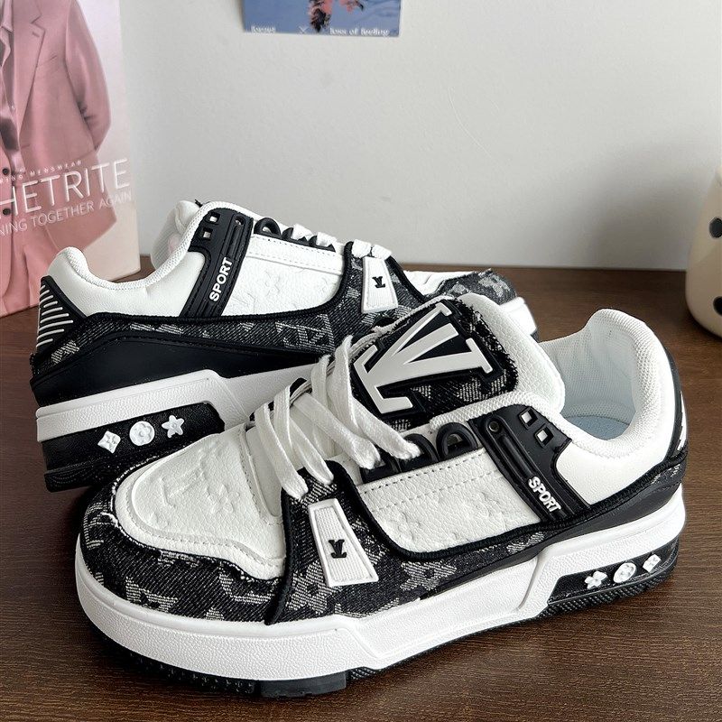 黑色鞋子男鞋新款增高板鞋男款潮 夏季I透气高级休闲运动鞋女情侣