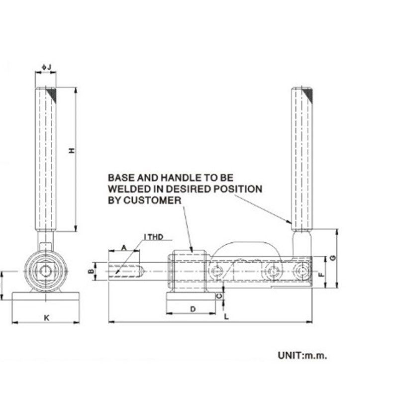 嘉刚推拉b式夹钳CH-30619 工装焊接固定肘夹 快速夹具 压紧器