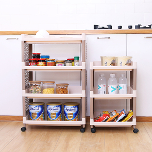 多功能厨房置物架落地式塑料多层省空间储物架置地式放Y菜收纳架