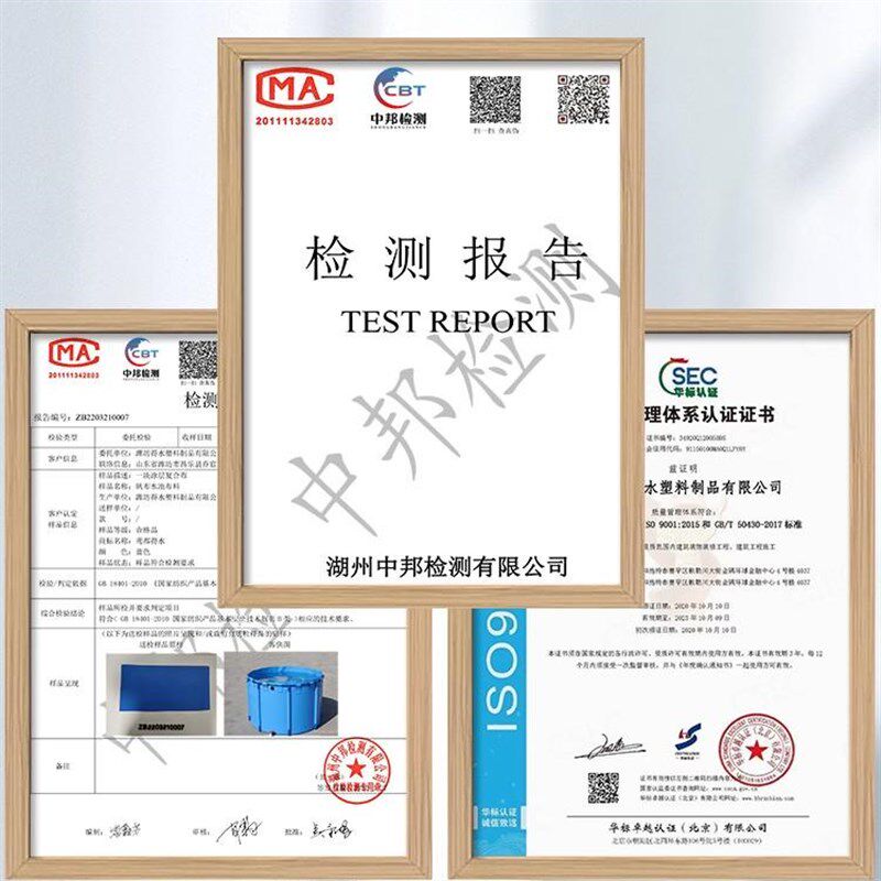 圆形折叠养鱼池帆布鱼池锦鲤水箱大型养殖K水池游泳塑料支架暂养