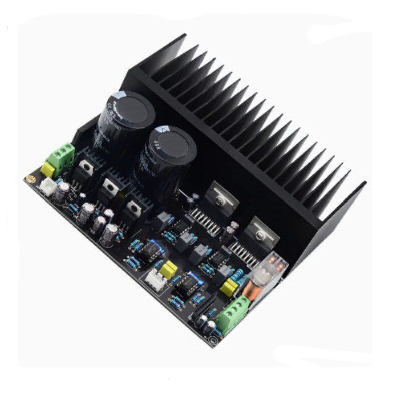 TDA7293大功率功放板OP07立体声双声道F100W*2直流伺服NE5534前级