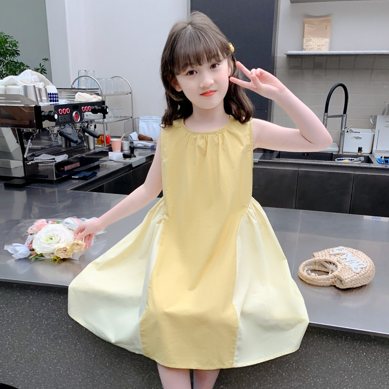 女童夏季连衣裙2024新款儿童网红洋气薄款公主裙夏装女孩薄款裙子