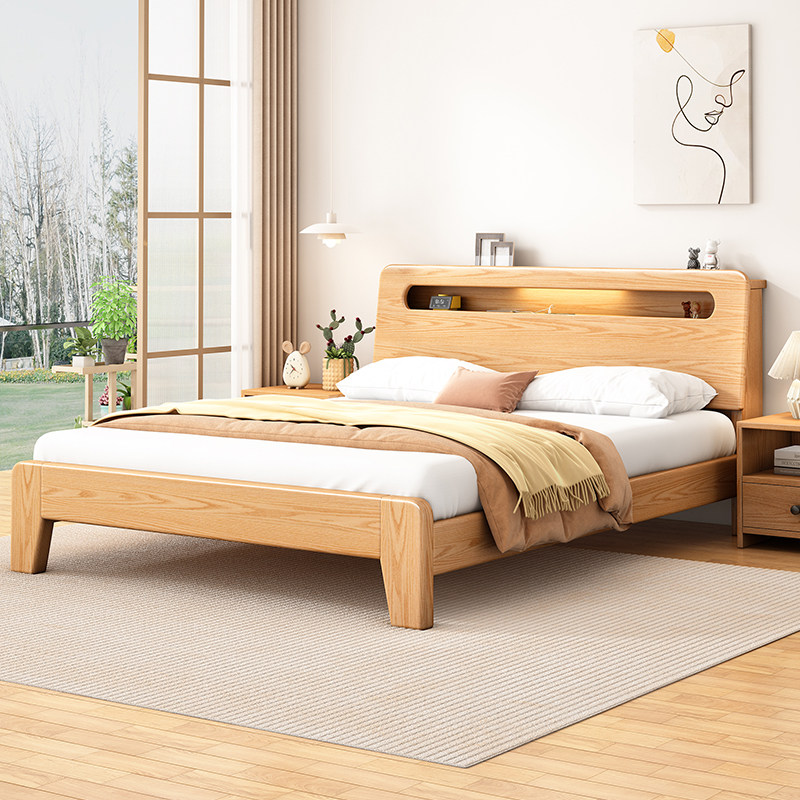 实木床简约双人床出租房单人床