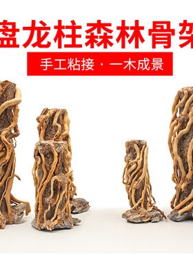 盘龙柱树桩造景骨架成品水族鱼缸草缸莫斯树森林天然沉木杜鹃根木