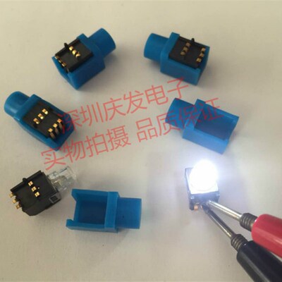 K5V2WX43G进口美国C&K轻触开关带LED灯开关贴片6脚发白色光带外壳