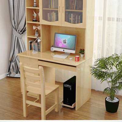 实木电脑台式桌带书架多功能家用书柜书桌一体儿童书桌组合学习桌,ZIPPO/瑞士军刀/眼镜,眼镜盒,淘宝优惠券,粉丝福利购,淘宝优惠卷