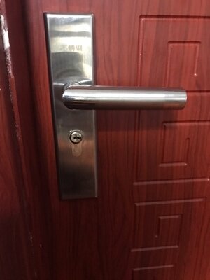 不锈钢单舌门锁防撬可调孔距室内房门卧室门锁50/55/60/70mm锁舌