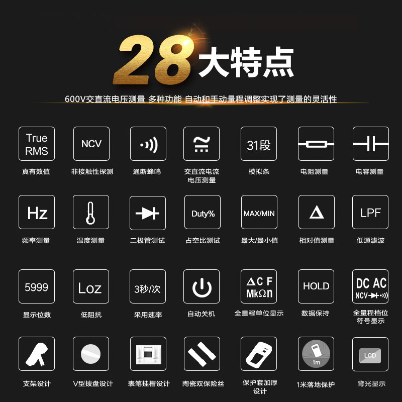 优利德UT139A/BCE万用表数字高精度真有效值全量程万能表电工家用