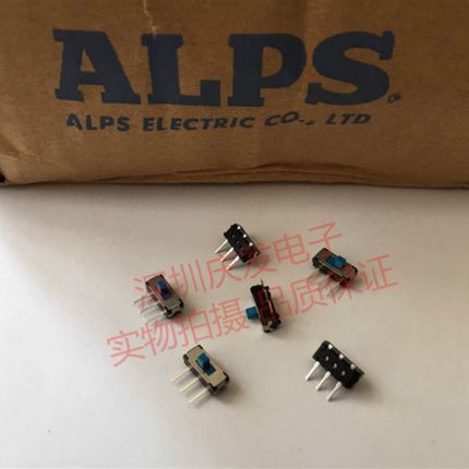 SSSS211103进口日本ALPS 滑动开关拨动开关侧边3脚2档2.54MM间距